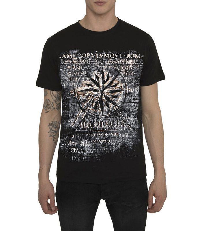 Nautical-Star-Black-T-shirt-front
