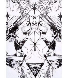 Red Scream White Cotton-Jersey T-shirt - Image 3