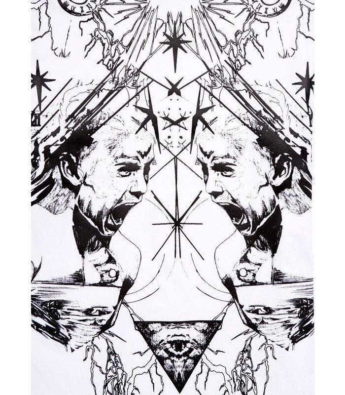 Red-Scream-White-Cotton-Jersey-T-shirt-detail