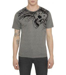 Skull Illusion Grey T-shirt