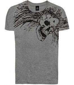 Skull Illusion Grey T-shirt - Image 2