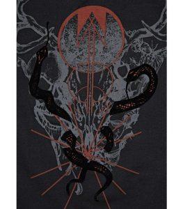 Skull and Snake Black T-shirt - Image 3