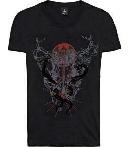 Skull and Snake Black T-shirt - Image 2