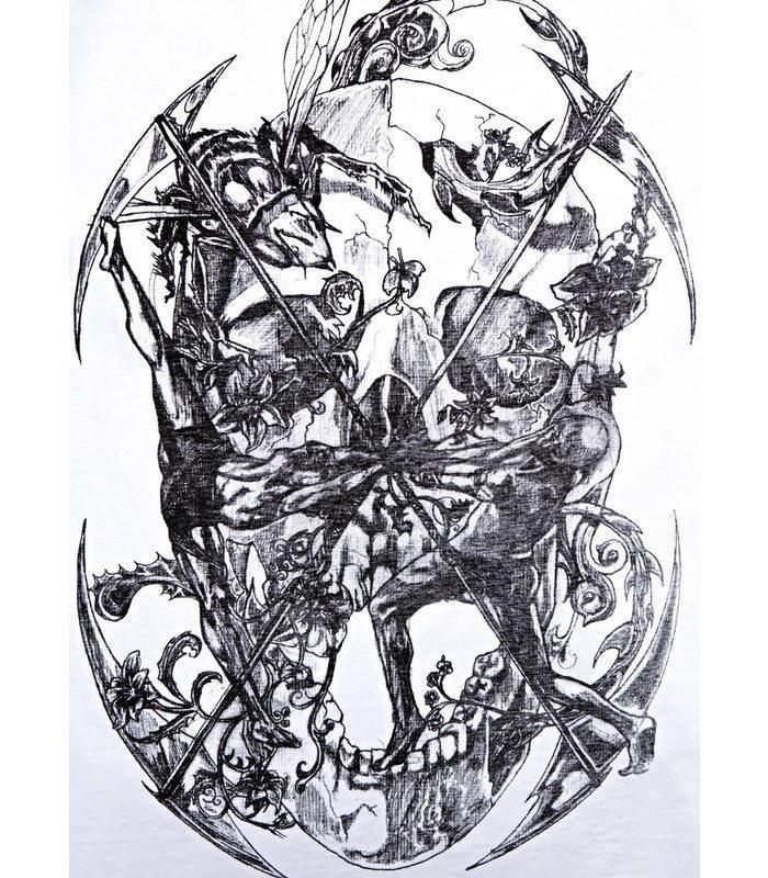 Survival-White-T-shirt-detail