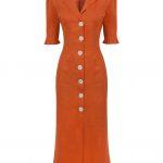Orange Apella linen -dress