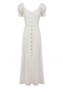 Off-white poplin long-dress