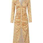 Gaia floral draped dress