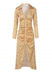 Gaia floral draped dress