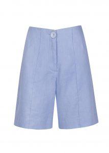 Baby blue linen shorts