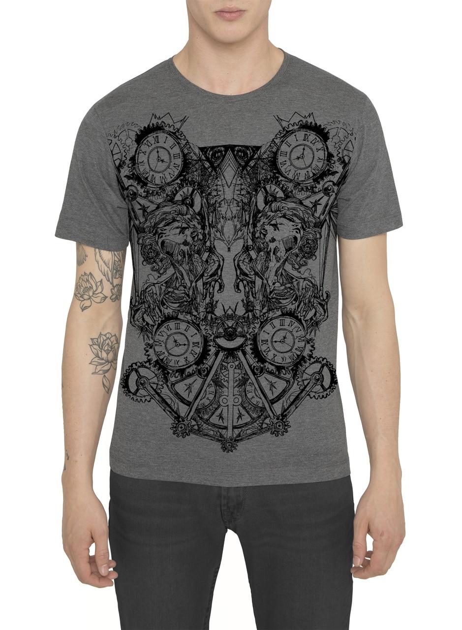 WARFARE GRAFFITI TATTOO PRINTED PRINT GREY T-SHIRT WARFARE GRAFFITI TATTOO PRINTED PRINT GREY T-SHIRT