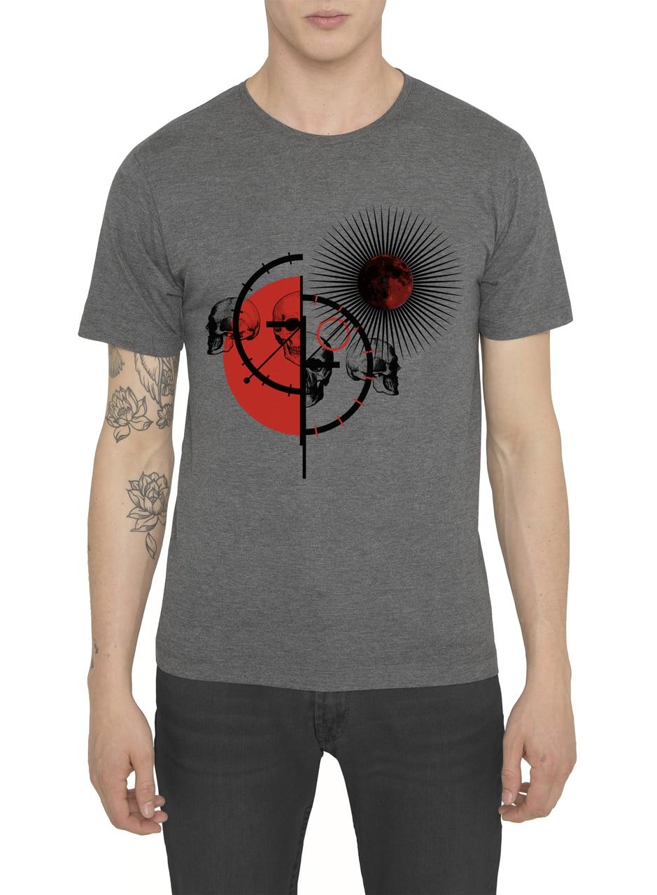 RED MATADOR LEATHER LOOK 3D GLOSSY PRINTED PRINT GREY T-SHIRT RED MATADOR LEATHER LOOK 3D GLOSSY PRINTED PRINT GREY T-SHIRT